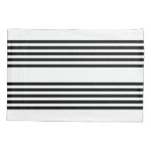 白黒5パターンストライプパターン 枕カバー (裏面)