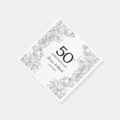 白黒50周年記念 スタンダードカクテルナプキン (角)