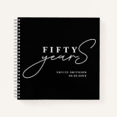 白黒50誕生日/アニバーサリーゲストブック ノートブック (正面)