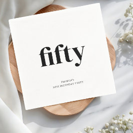 白黒50誕生日 スタンダードカクテルナプキン