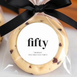 白黒50誕生日 ラウンドシール