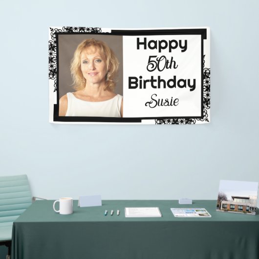 白黒50誕生日 横断幕 (トレードショー)