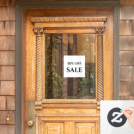 白黒50%オフ販売 ウィンドウサイン