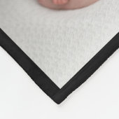 白黒6写真家族コラージュ写真 フリースブランケット (角)