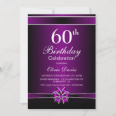 白黒60誕生祝い 招待状 (正面)