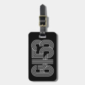 白黒6453アクリルラゲージタグ ラゲッジタグ (正面縦)