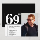 白黒69歳の招待状 招待状 (正面/裏面)