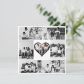 白黒7フォトコラージュ カード (スタンド正面)