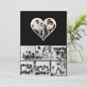 白黒7フォトコラージュ サンキューカード (スタンド正面)