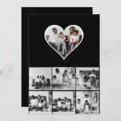 白黒7フォトコラージュ サンキューカード (正面/裏面)