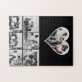 白黒7フォトコラージュ ジグソーパズル (横)