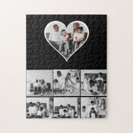 白黒7フォトコラージュ ジグソーパズル