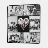 白黒7フォトコラージュ セラミックオーナメント (左)