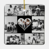 白黒7フォトコラージュ セラミックオーナメント (裏面)