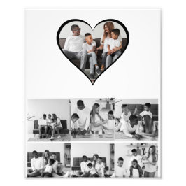 白黒7フォトコラージュ フォトプリント           