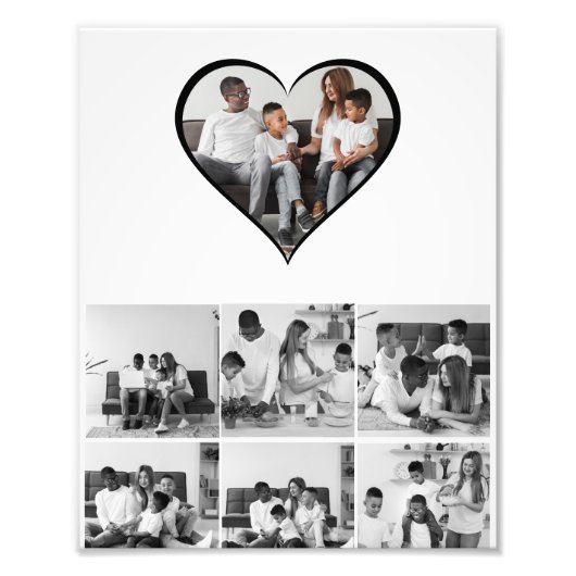 白黒7フォトコラージュ フォトプリント            (正面)