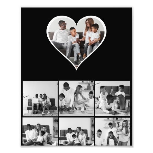 白黒7フォトコラージュ フォトプリント            (正面)