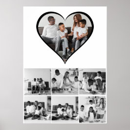 白黒7フォトコラージュ ポスター