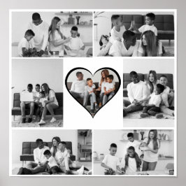 白黒7フォトコラージュ ポスター