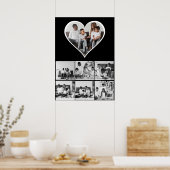 白黒7フォトコラージュ ポスター (キッチン)