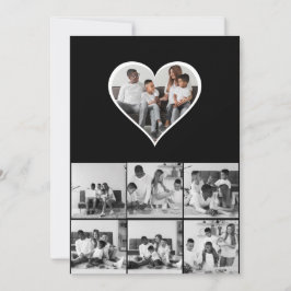 白黒7枚写真コラージュ カード