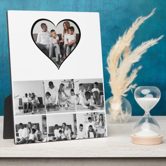 白黒7枚写真コラージュ フォトプラーク (側面)