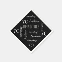 白黒70歳の誕生日パーティーの繰り返し名前