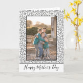 白黒80クール年代テーマ母の日写真 カード (黄色い花)