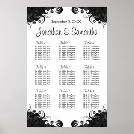 白黒9のテー結婚ブル座席表 ポスター