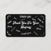 白黒「ありがとう」挿入/名刺 名刺 (正面)