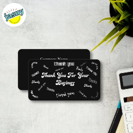 白黒「ありがとう」挿入/名刺 名刺