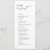 白黒「お祭りモダンの時間」のメ結婚ニュー メニュー (正面)