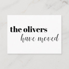 白黒、アドレスモダンカードのおもしろい変更 名刺