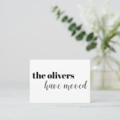 白黒、アドレスモダンカードのおもしろい変更 名刺 (スタンド正面)