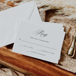 白黒 | エレガイタリアンンス結婚ズ 出欠カード