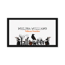 白黒&オレンジハロウィーンタイポグラフィ