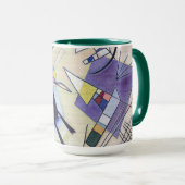 白黒 – カンディンスキー抽象芸術アート マグカップ (正面右)