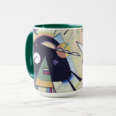 白黒 – カンディンスキー抽象芸術アート マグカップ (正面左)