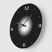 白黒>キッチンクロック ラージ壁時計 (傾斜)