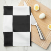 白黒 キッチンタオル (四つ折り)