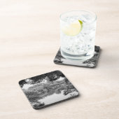 白黒、クール自然ユニークと湖 コースター (右側)