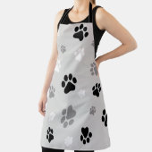 白黒&グレーの前掛け印刷エプロンユニセックスン エプロン (インサイチュ)