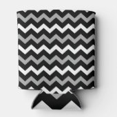 白黒&グレーシェブロンプリントパターン 缶クーラー (裏面)