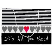 白黒・グレー ラージペーパーバッグ (裏面)