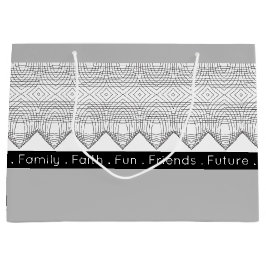 白黒・グレー ラージペーパーバッグ