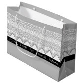 白黒・グレー ラージペーパーバッグ (正面アングル)