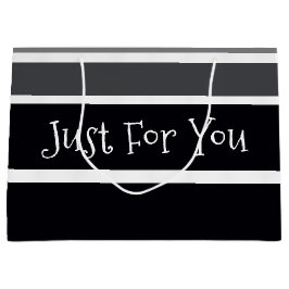 白黒・グレー ラージペーパーバッグ