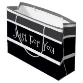 白黒・グレー ラージペーパーバッグ (裏面アングル)