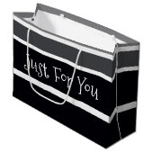 白黒・グレー ラージペーパーバッグ (正面アングル)