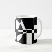 白黒 コーヒーマグカップ (正面右)